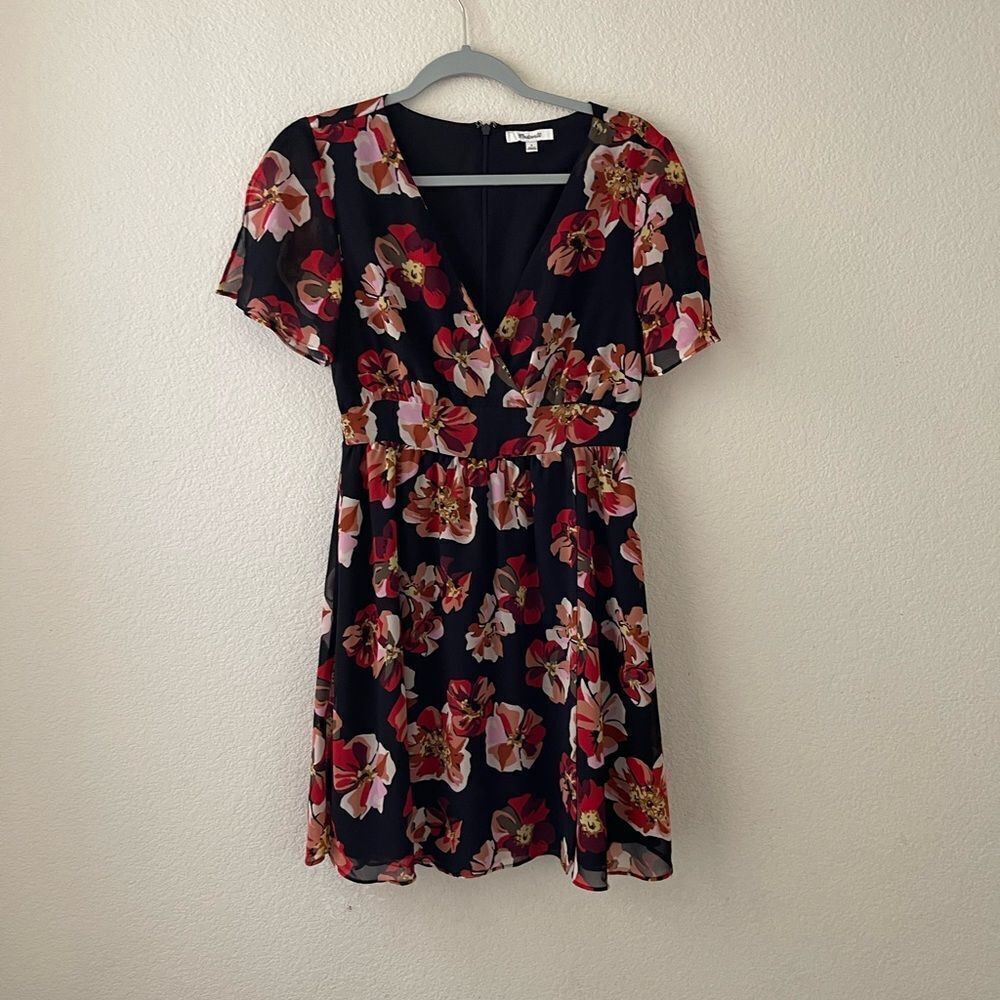 ‎Madewell tulip sleeve chiffon dress